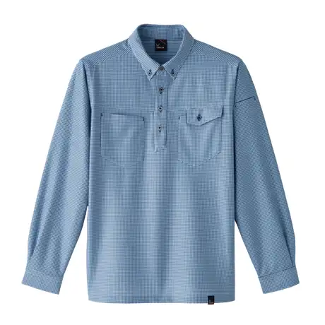 077 チェックネイビー