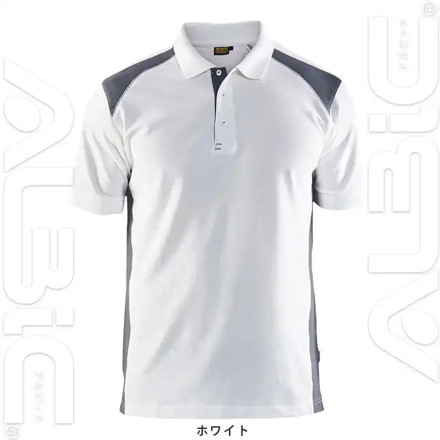 ポロシャツ 3324-1050-BBO ホワイト/グレー
